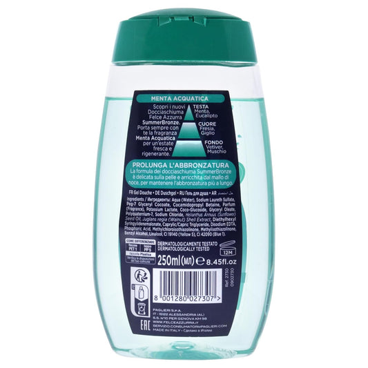 Felce Azzurra Summer Bronze - Tan Extending Body Wash - Emollient Active Ingredients Nourish And Moisturize Your Skin - Pamper Yourself With Scented Shower Gel - Cocco And Yuzu - 8.45 Oz