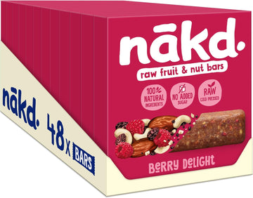 Nakd Cocoa Orange Natural Fruit & Nut Bars - Vegan - Healthy Snack - Gluten Free - 35G X 48 Bars