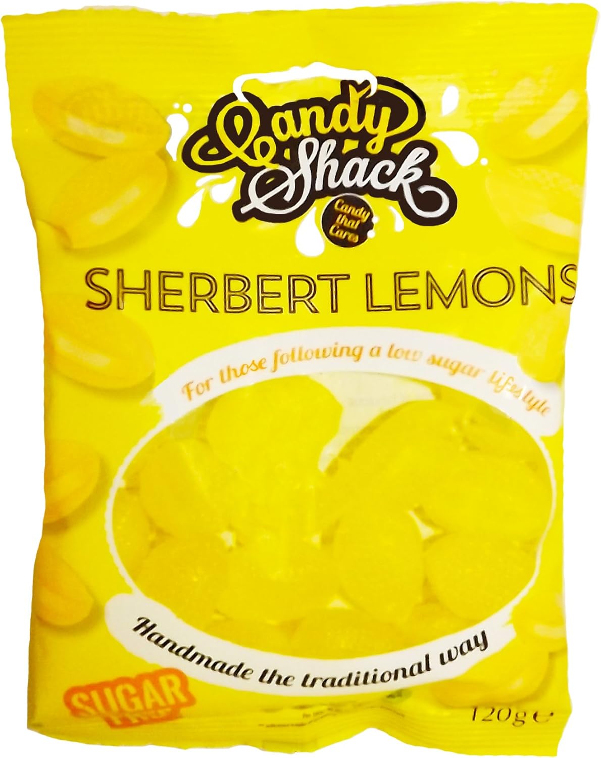Candy Shack Sugar Free Sherbet Lemons Drops, 120 G