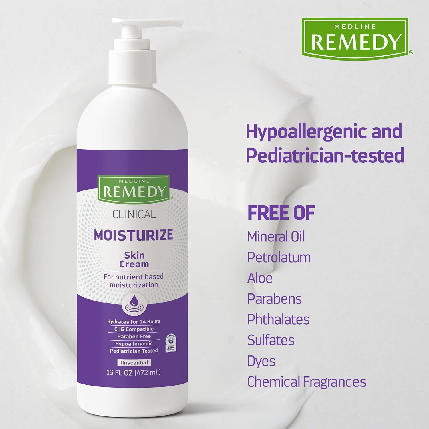 Medline Remedy Phytoplex Nourishing Skin Cream, Unscented Skin Moisturizer, Paraben Free Body Lotion, 16 Fl Oz : Beauty & Personal Care