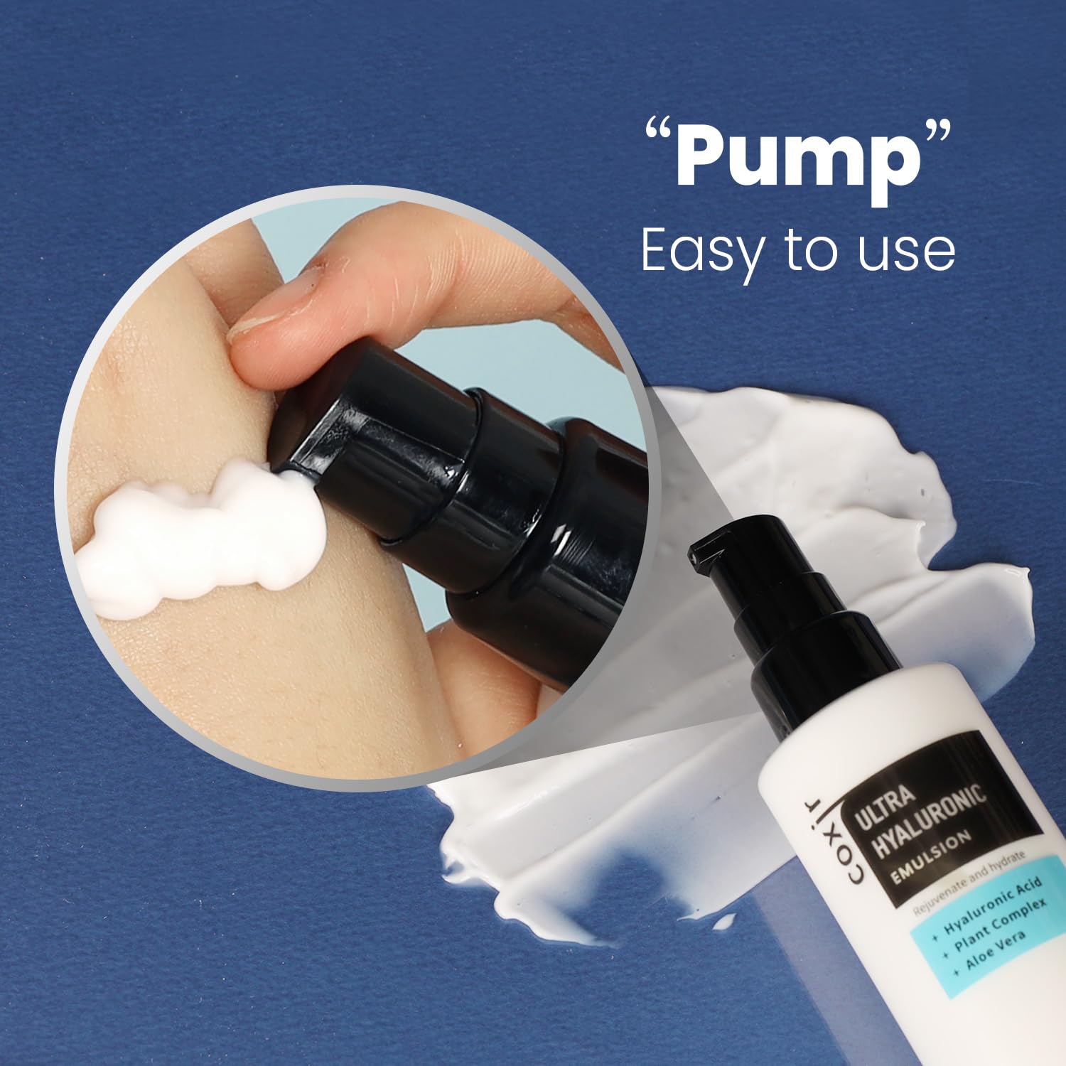 Coxir Ultra Hyaluronic Emulsion Llong-Lasting Hydration Facial Moisturizer For Sensitive,Dry, Dehydrated Skin L Lightweight Texture With Hyaluronic Acid, Collagen & Plant Complex 19 [3.38 Fl.Oz] : Beauty & Personal Care