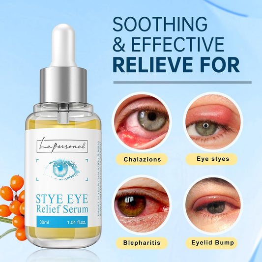 La.Personal Stye Eye Treatment, Chalazion Remover, Eye Serum For Styes Chalazion And Blepharitis Treatment, With Avocado Oil, Sea Buckthorn Oil & Caffeine 1.01 Fl Oz/30 Ml