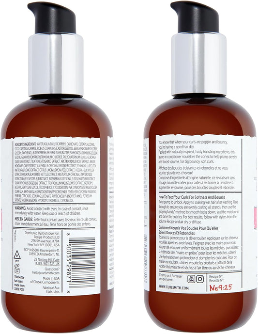 Curlsmith - Hydrate & Plump Leave In Hair Conditioner, Volumizing And Nourishing For Wavy, Curly Or Coily Hair, Vegan (237Ml/8Fl Oz)