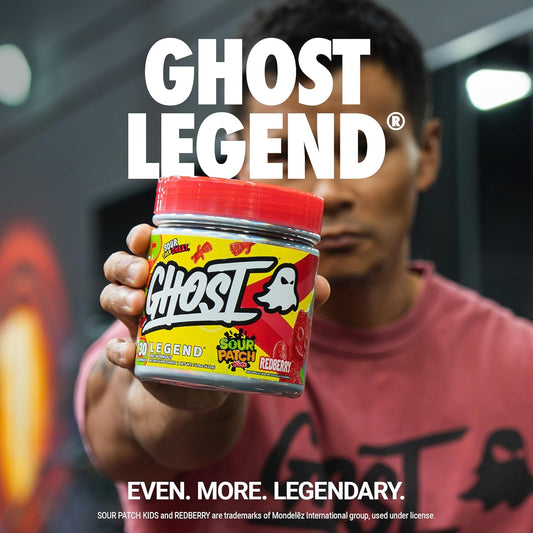 Ghost Legend V3 Pre-Workout Powder, Sour Patch Kids Redberry - 30 Servings – Pre-Workout For Men & Women With Caffeine, L-Citrulline, & Beta Alanine For Energy & Focus