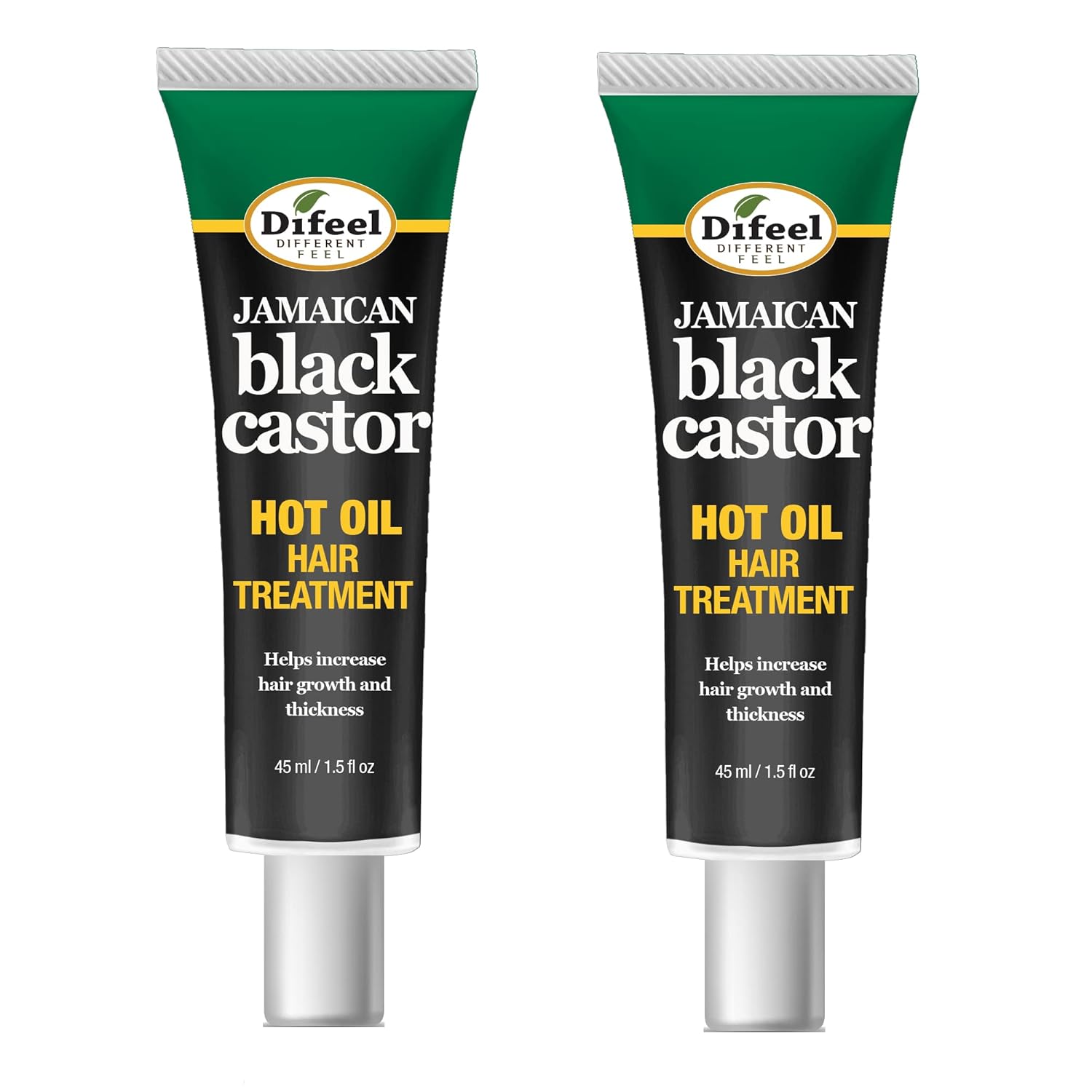 Difeel Hot Oil Hair Treatment With Jamaican Black Castor Oil 1.5 Oz. (Pack Of 2)