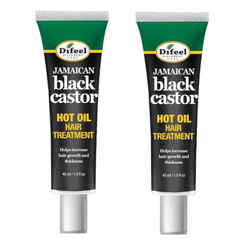 Difeel Hot Oil Hair Treatment With Jamaican Black Castor Oil 1.5 Oz. (Pack Of 2)