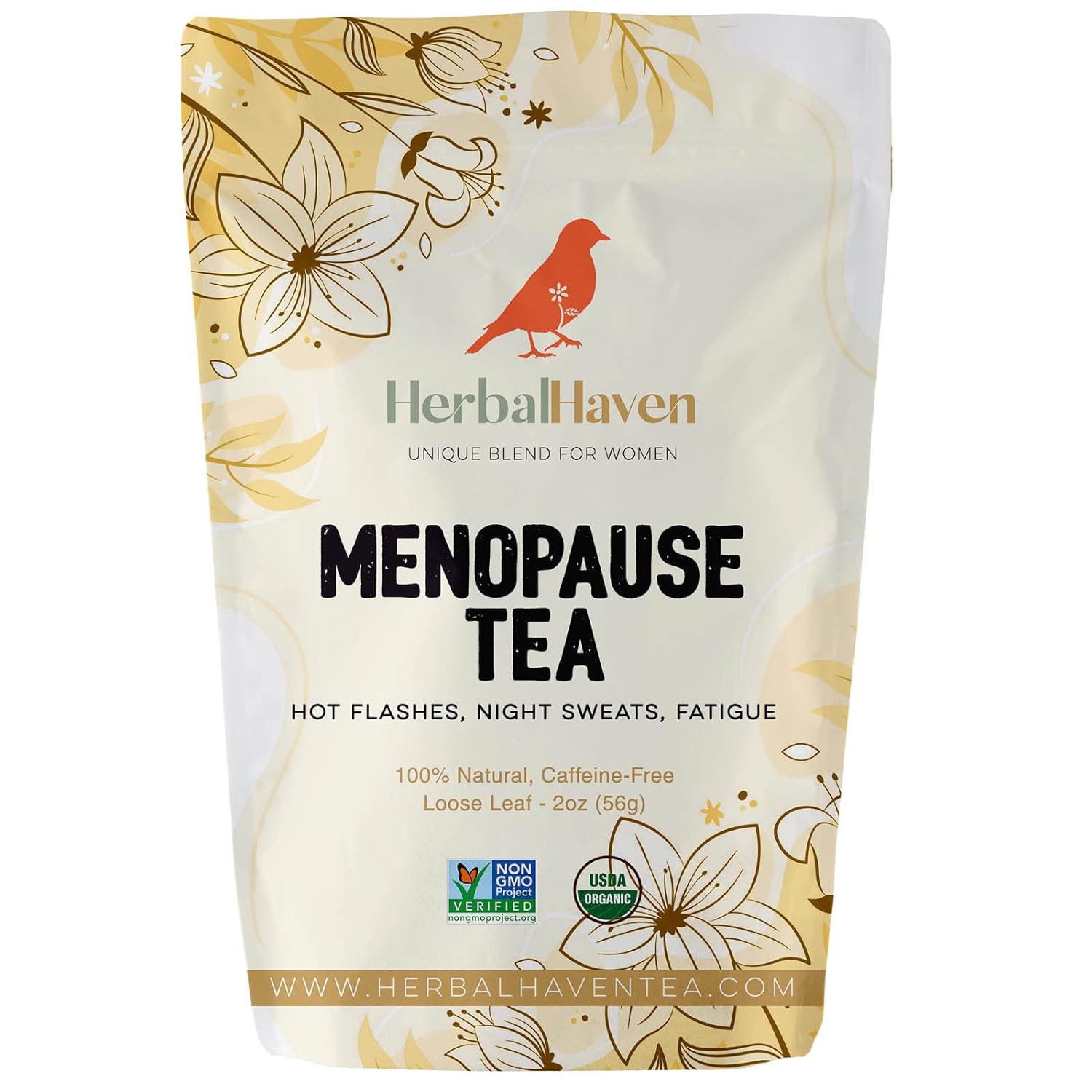 Menopause Tea for Cooling, Hormonal Balance, Relief from Hot Flashes, Night Sweats, Fatigue. Blended with Black Cohosh, Chasteberry, Sage, Red Clover, Chamomile, Raspberry Leaf