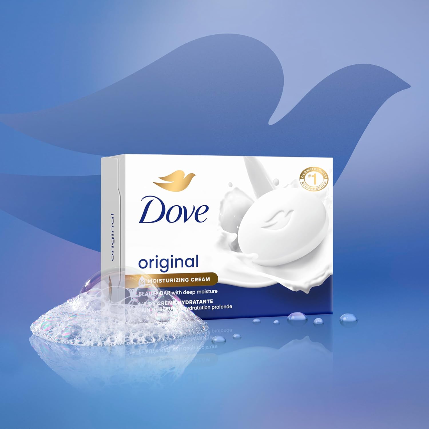 Dove Beauty Bar Soap Original 24 Count For Soft, Smooth Skin, With 1/4 Moisturizing Cream 3.75 Oz : Beauty & Personal Care