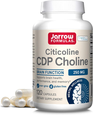 Jarrow Formulas Cdp Choline Capsules, 250 Mg Dietary Supplement For Memory And Brain Health, 120 Veggie Capsules, 60-120 Day Supply