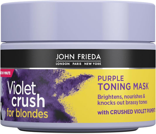 John Frieda Violet Crush Purple Toning Hair Mask for Blonde Hair 250 ml, Purple Toning Hair Mask for Brassy Blonde Hair : Amazon.co.uk: Beauty