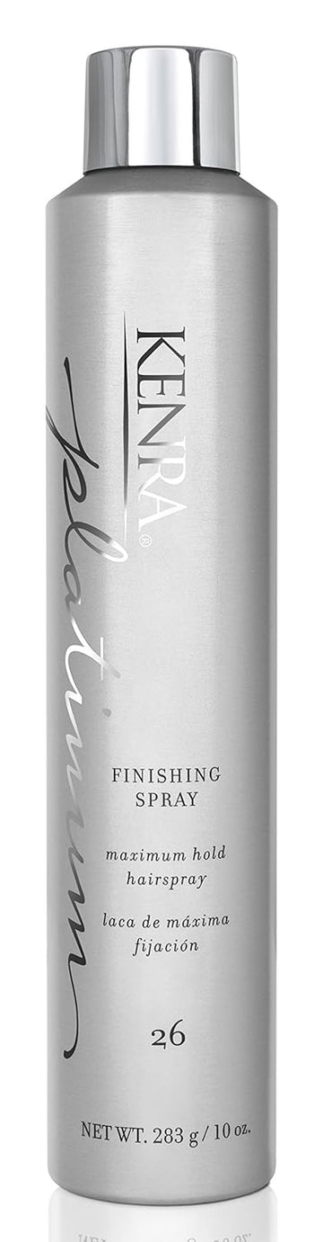 Kenra Platinum Finishing Spray 26 | Maximum Hold Hairspray | Fast-Drying, Non-Flaking, Non-Drying | Humidity-Resistant |All-Day Style Retention |High-Shine Finish |All Hair Types
