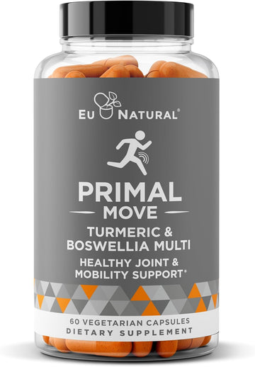 Primal Joint & Mobility Support - Advanced Joint Support Supplement For Women And Men - Turmeric, Boswellia, Ginger And Boron For Whole-Body Flexibility, Joint Health & Comfort - 60 Veg Soft Capsules