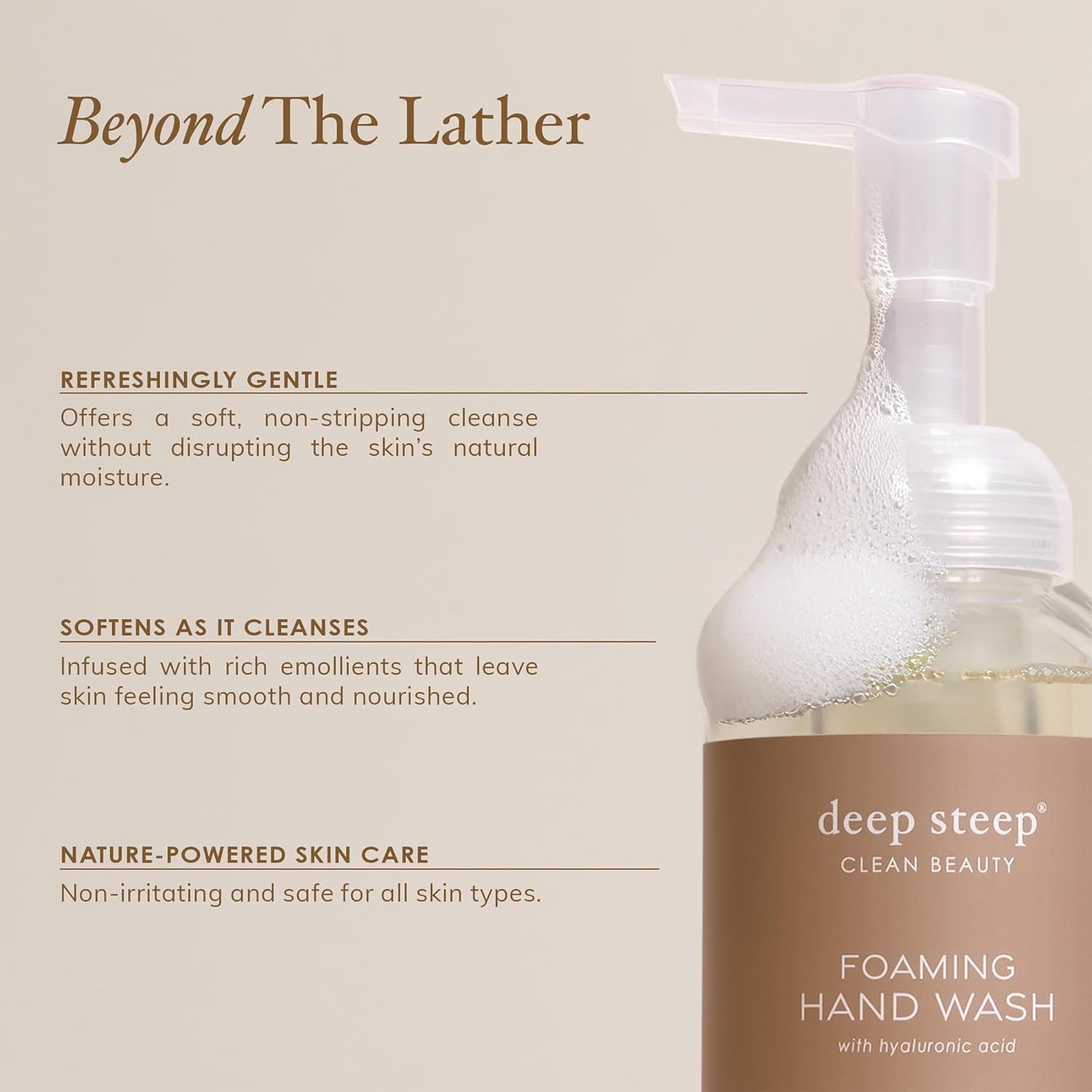 Deep Steep Foaming Hand Wash, Rosemary Mint, 8 Oz – Gentle Cleanser With Aloe, Argan Oil, Shea Butter & Hyaluronic Acid – Vegan, Clean Beauty, Soft & Hydrated Hands : Deep Steep Hand Wash Rosemary : Beauty & Personal Care