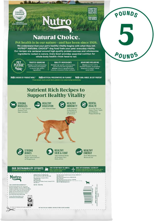 Nutro Natural Choice Adult Dry Dog Food, Chicken And Brown Rice Recipe 5 Lbs