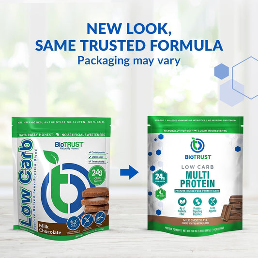 Biotrust Low Carb Protein Powder – Delicious Whey & Casein Blend From Grass-Fed Hormone Free Cows – Non Gmo, Gluten Free (Chocolate)