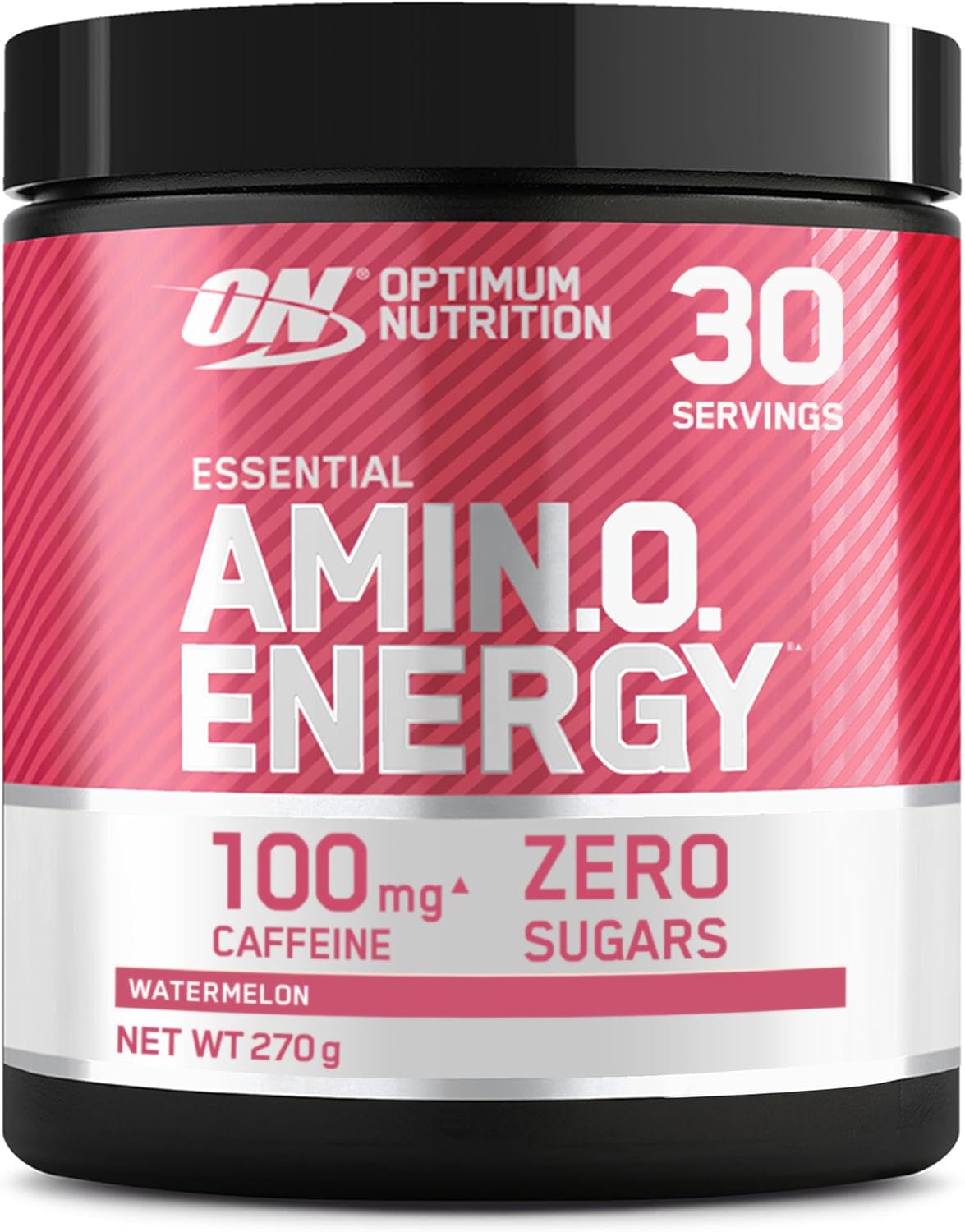 Optimum Nutrition Amino Energy Pre Workout Powder, Energy Drink With Amino Acids, Bcaa, L-Glutamine And L-Leucine, Food Supplement With Vitamin C And Caffeine, Watermelon Flavour, 30 Servings, 270 G