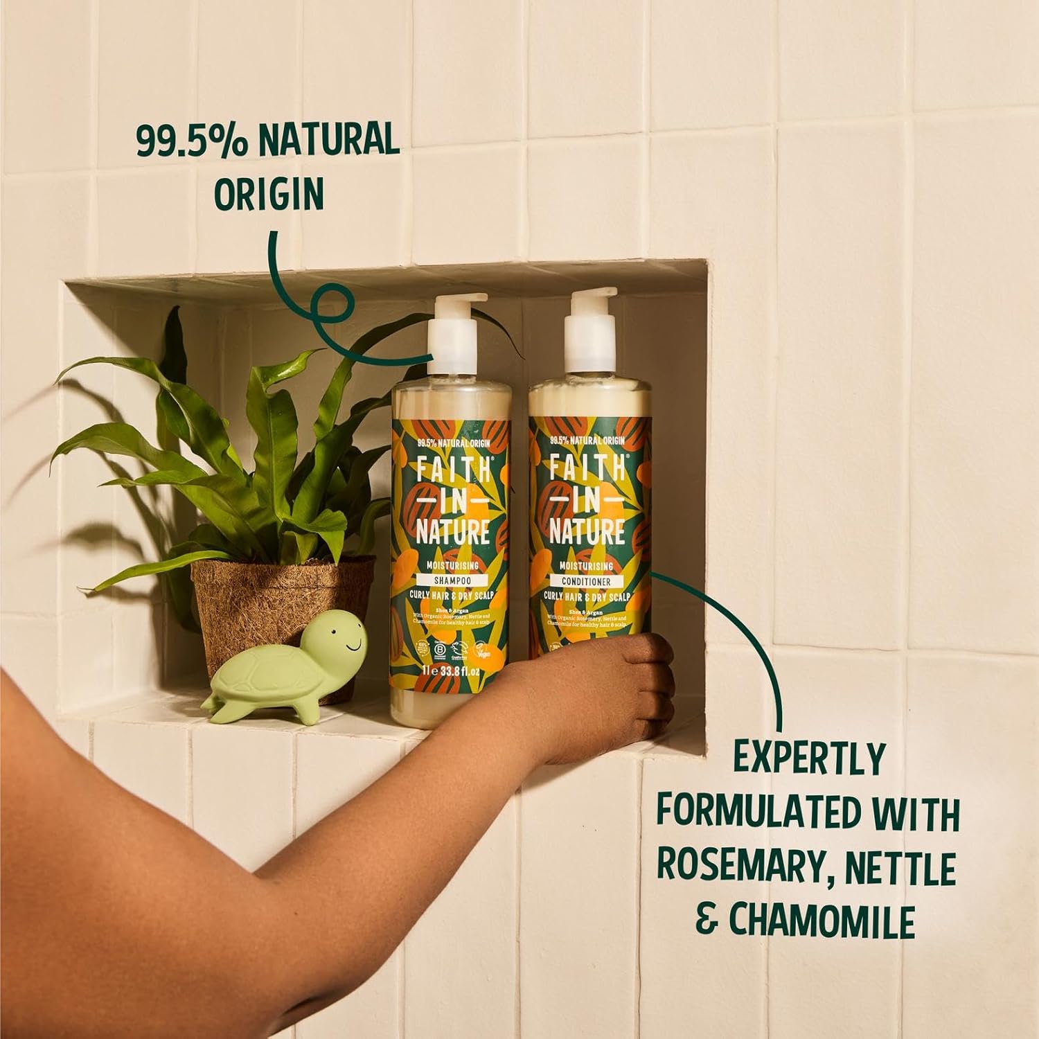 Faith In Nature 2 x 1L Natural Lavender & Geranium Shampoo and Conditioner Set, Nourishing, Vegan & Cruelty Free, No SLS or Parabens, For Normal to Dry Hair : Amazon.co.uk: Beauty