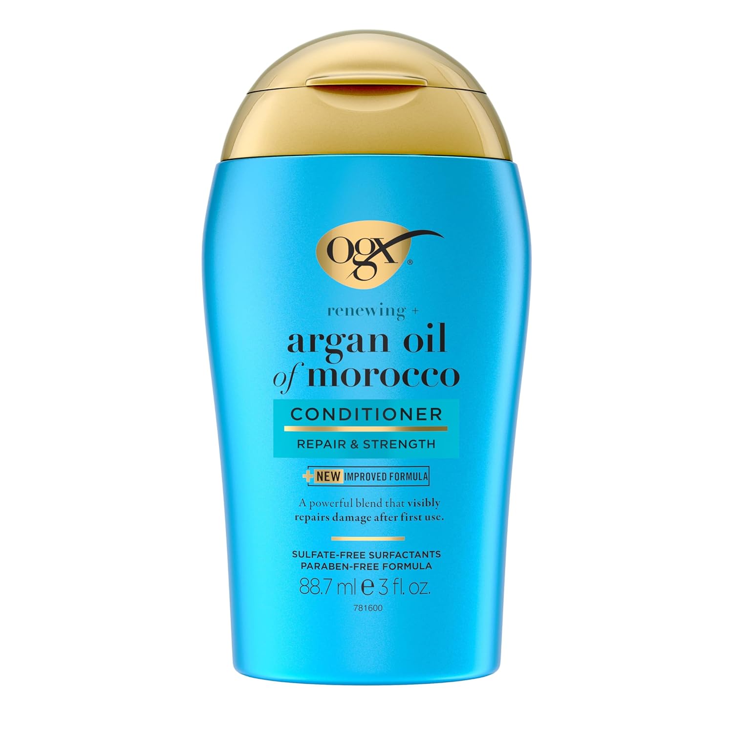 Ogx Renewing + Argan Oil Of Morocco Conditioner, Damage Repairing Conditioner + Argan Oil To Help Strengthen & Repair Dry, Damaged Hair, Travel Size, Tsa-Compliant, 3 Fl. Oz