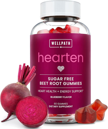 Wellpath Beet Root Gummies (Sugar Free - Blueberry Flavor) 1500 Mg | Tasty Beets For Blood Pressure Support | Super Nitric Oxide Beets Chews & Antioxidants | Vegan, Non-Gmo, 60 Ct