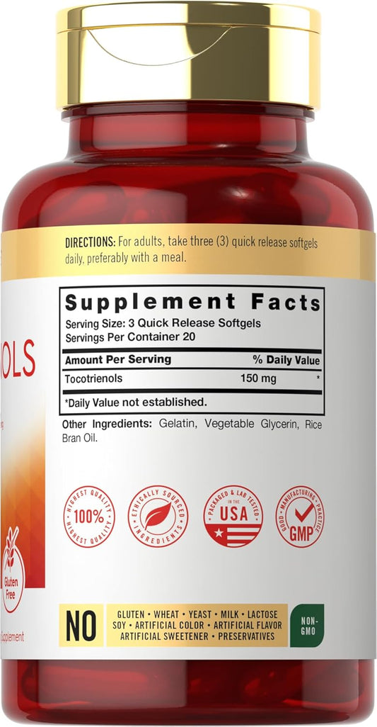 Carlyle Tocotrienols | 150Mg Supplement | 60 Softgels | Non-Gmo And Gluten Free Complex