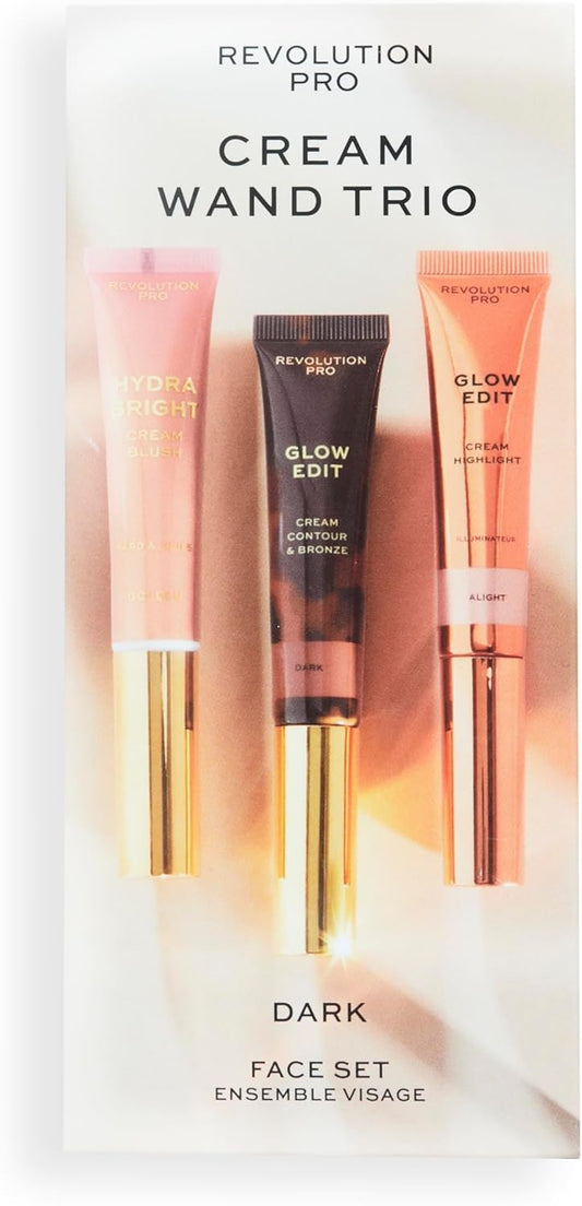 Revolution Pro, Crème Gezichtsstick Trio, Crème Contour, Blush & Highlighter Make-up Set, Dark : Amazon.co.uk: Beauty