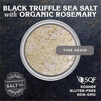 Italian Black Truffle Salt Organic Rosemary 5 Oz. Resealable Pouch - San Francisco Salt Company