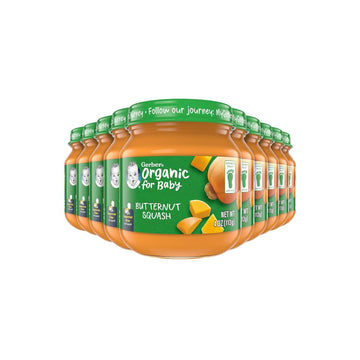 Gerber 1st Foods Organic for Baby Baby Food, Butternut Squash, 4 oz Jar (10 Pack)