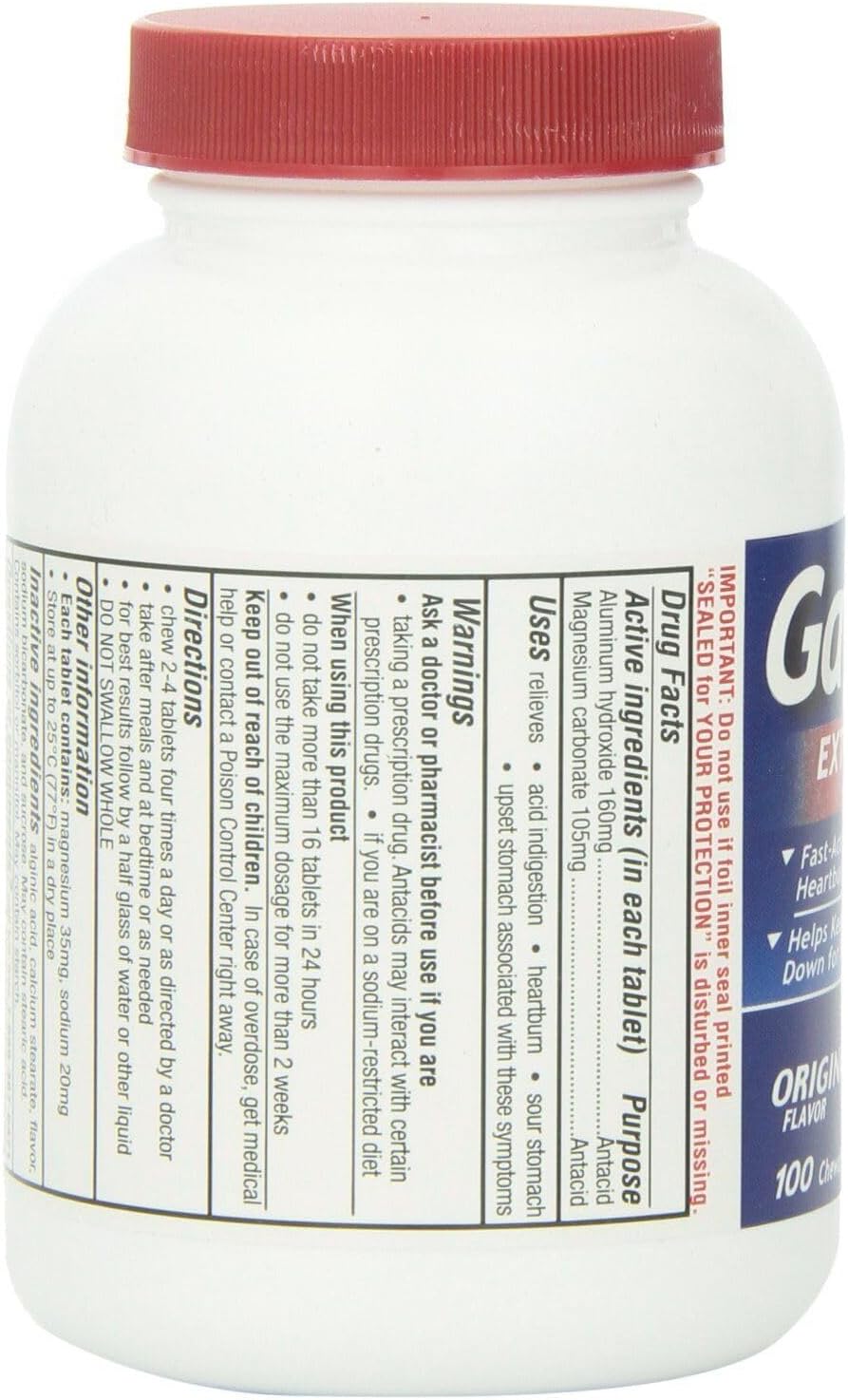 Gaviscon Esrf Tab Size 100Ct : Health & Household