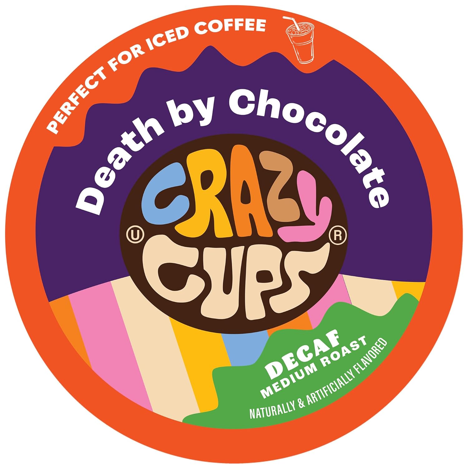 Crazy Cups Decaf Flavored Hot Or Iced Coffee, For The Keurig K Cups 2.0 Brewers, Death By Chocolate, 22 Count