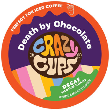 Crazy Cups Decaf Flavored Hot Or Iced Coffee, For The Keurig K Cups 2.0 Brewers, Death By Chocolate, 22 Count