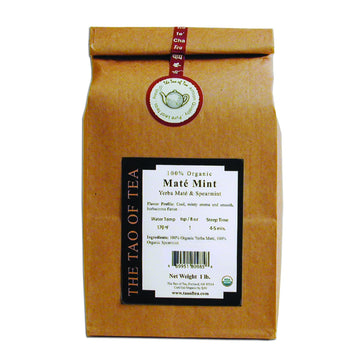 The Tao Of Tea Mate Mint, 100% Organic Blended Yerba Mate, 1-Pounds