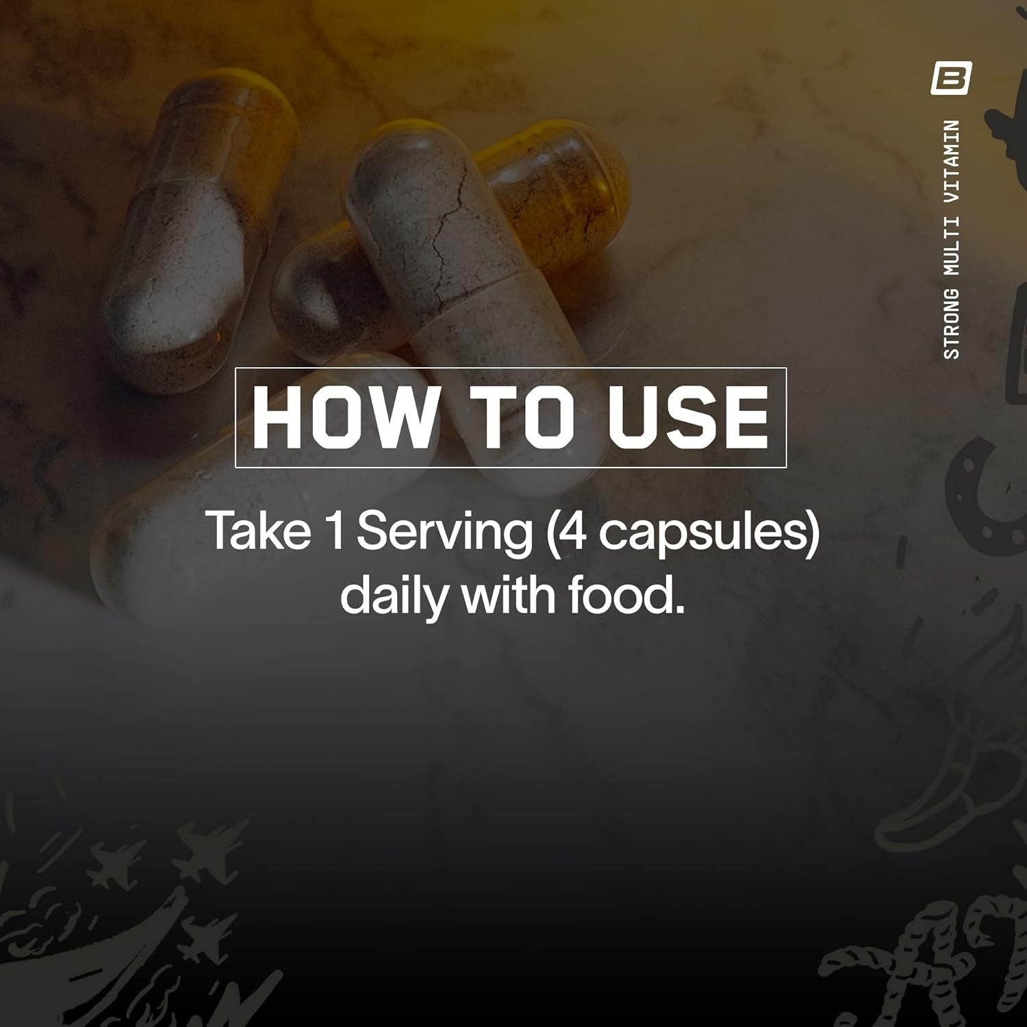 Bare Performance Nutrition, Bpn Strong Multi-Vitamin, Foundational Health, Improved Mood And Sleep, Adaptogens, Improved Cognitive Health : Health & Household