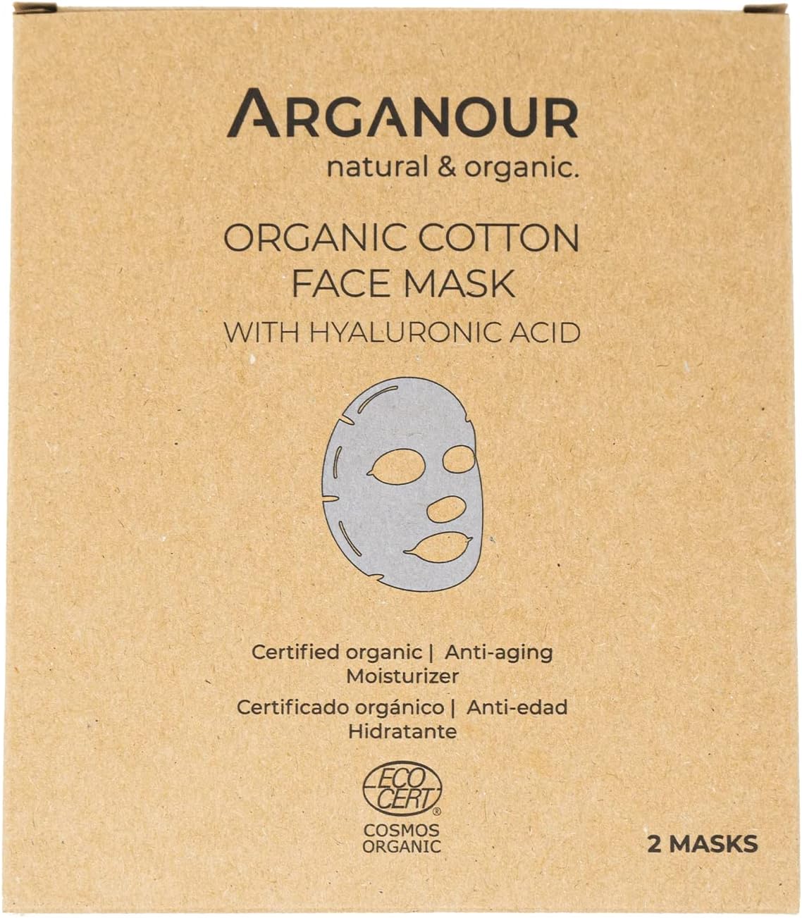 Organic Cotton Face Mask With Hylaruronic Acid