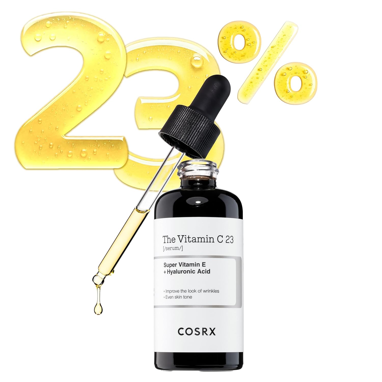 Cosrx Pure Vitamin C 23% Serum With Vitamin E & Hyaluronic Acid, Brightening & Hydrating Facial Serum For Fine Lines, Uneven Skin Tone & Dull Skin, 0.7Oz/20G, Korean Skin Care