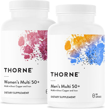 Thorne Active Aging Multivitamin Bundle - Tailored Nutrition For Men & Women 50+ - 30 Servings