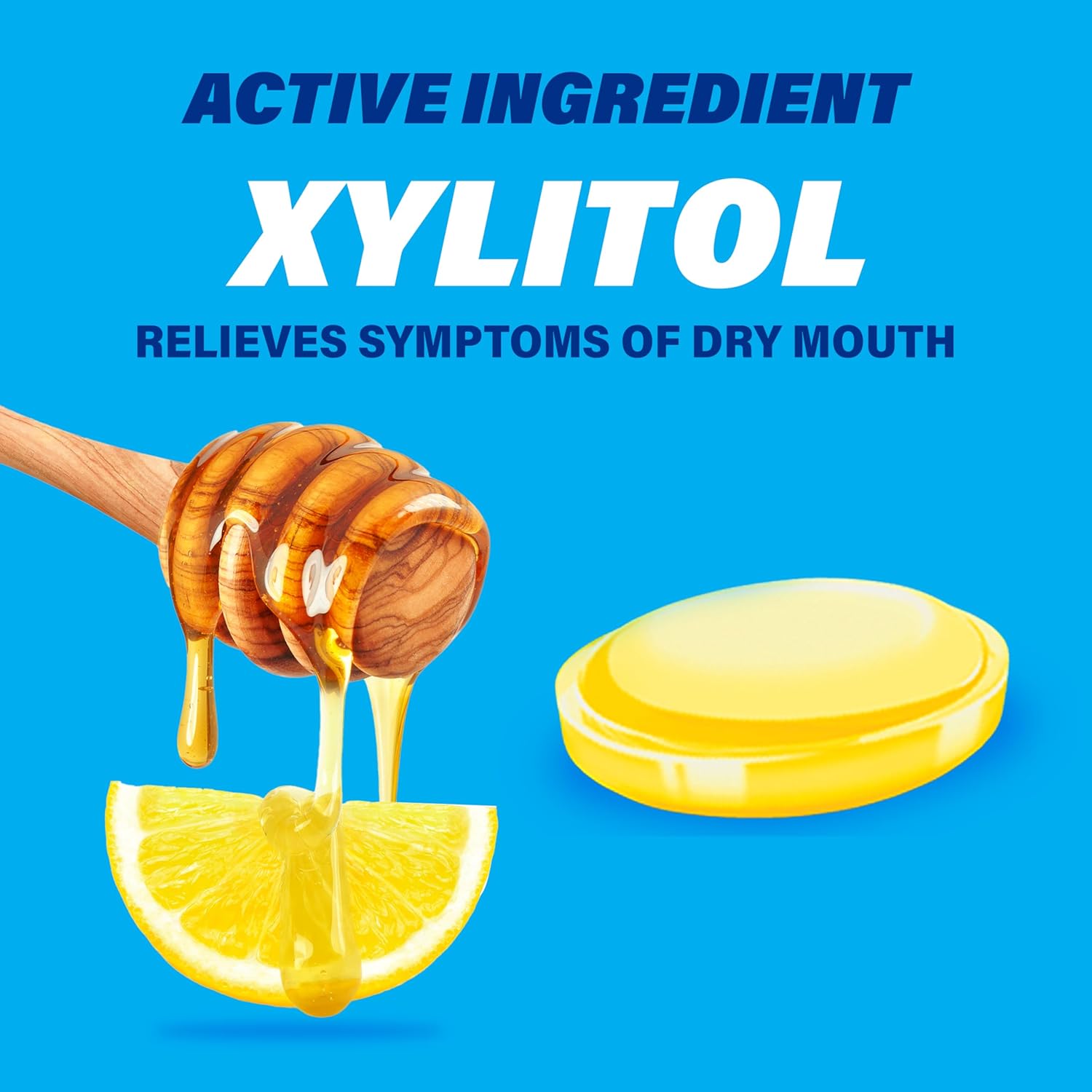 ACT Dry Mouth Lozenges With Xylitol, 36-Count, Sugar Free Honey-Lemon : Health & Household