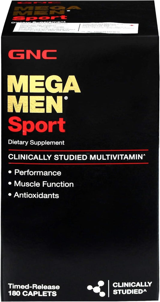 Gnc Mega Men Sport Daily Multivitamin For Performance, Muscle Function, And General Health -180 Count