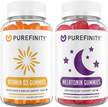 Melatonin Gummies and Vitamin D3 Gummies Bundle