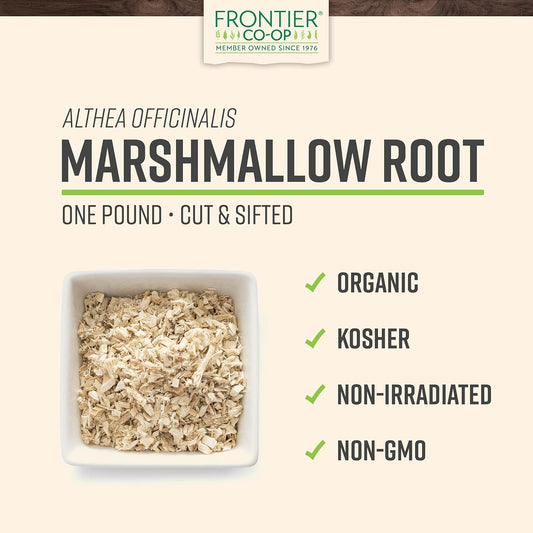 Frontier Co-Op Organic Cut & Sifted Marshmallow Root 1Lb - Marshmallow Root Tea, Marshmallow Root Powder, Capsules, Marshmallow Root Extract & More