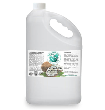 Bella Terra Oils Fractionated Coconut Oil (Mct Oil) – 1 Gallon, Deeply Hydrating, Lightweight, Non-Greasy