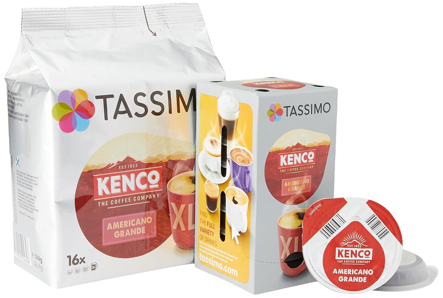 Kenco Classic Blend Coffee, T-Discs For Tassimo Coffeemakers, 16-Count Packages (Pack Of 2) [Amazon Frustration-Free Packaging]