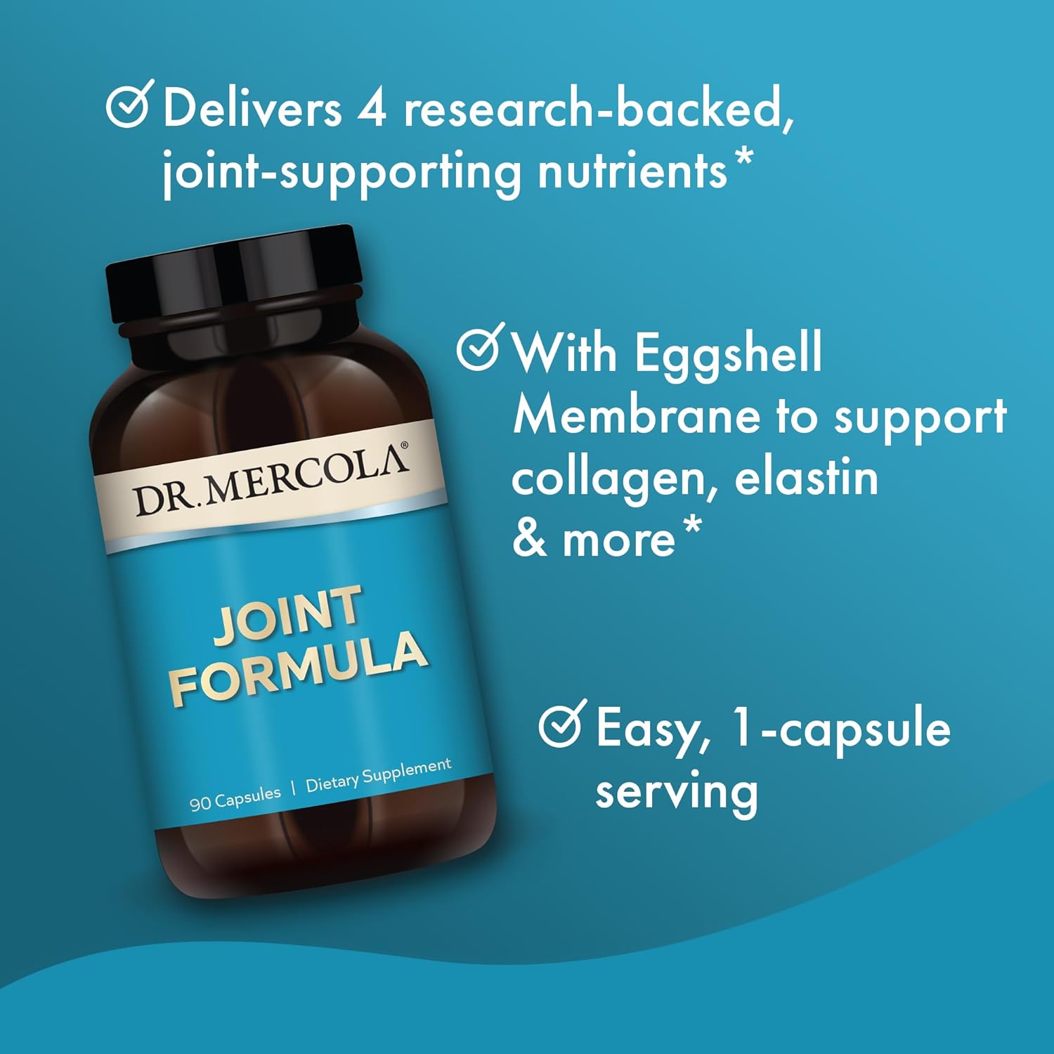 Dr. Mercola Joint Formula, 90 Servings (90 Capsules), Dietary Supplement, Supports Skin, Bone and Joint Health, Non GMO : Health & Household