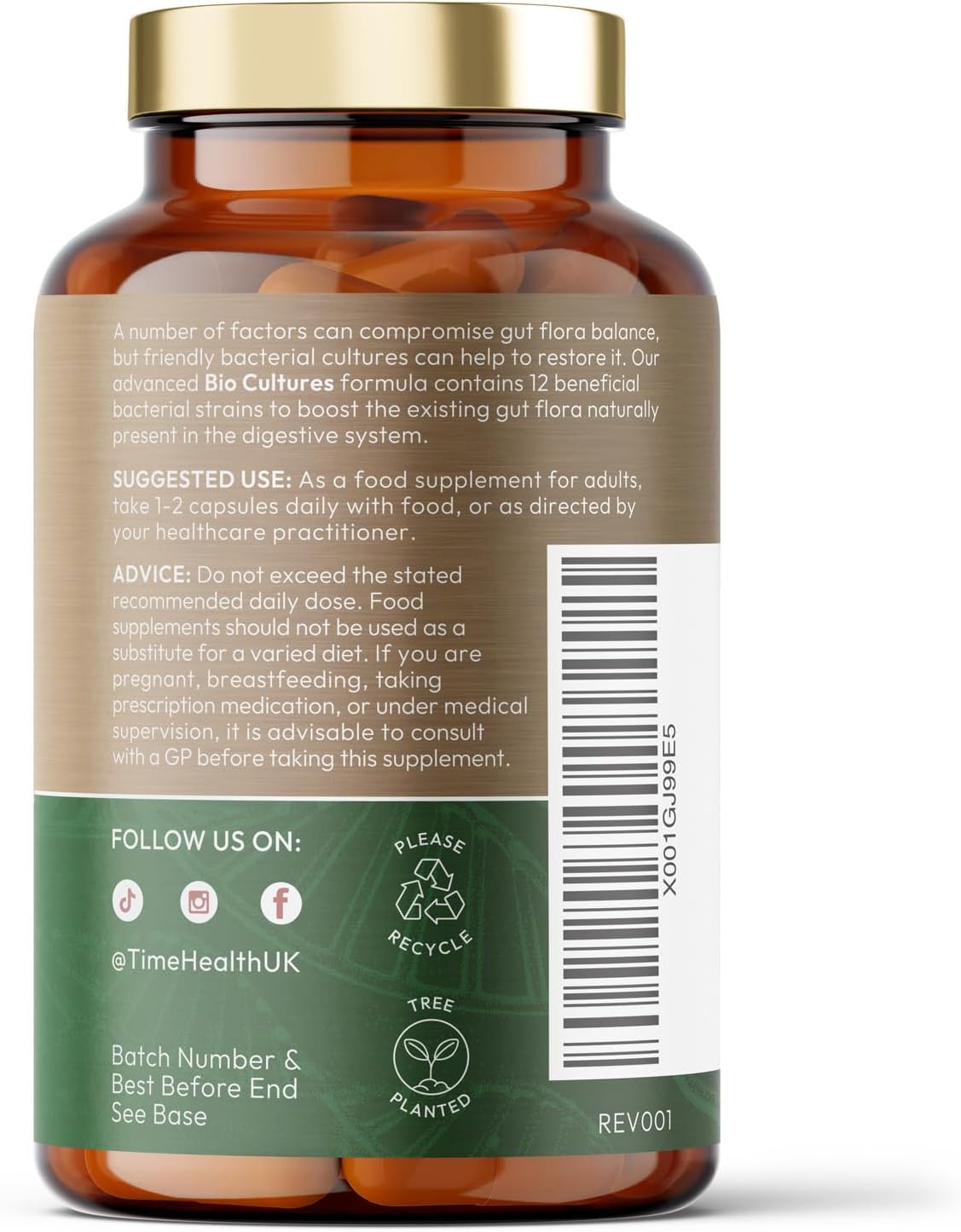 Bio Cultures Complex – 55 Billion CFU – Advanced 12 Strain Probiotic Formula - Digestion, Immunity & Cognitive Support – Vegan Probiotics – UK Made : Amazon.co.uk: Health & Personal Care