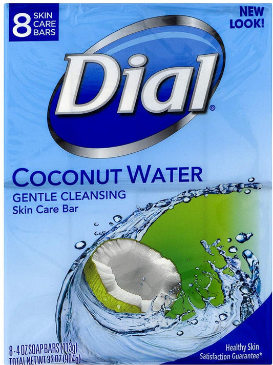 Dial Skin Care Bar Soap, Coconut Water, 4 Ounce (Pack of 8) : Bath Soaps : Beauty & Personal Care