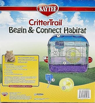 Kaytee CritterTrail Begin & Connect Habitat for Pet Mice, Dwarf Hamsters, Hamsters, or Gerbils : Pet Cages : Pet Supplies