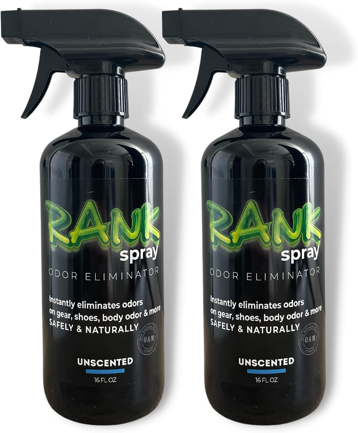 Odor Eliminator For Strong Odor: Quickly Banish Body & Sweat Odor From Boxing Gloves, Yoga Mats, Gym Bag, Hats, Cleats, & More! Safe Sports Gear Deodorizer - 2 16 oz Bottles Unscented