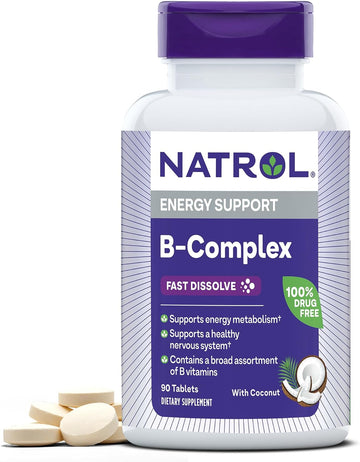 Natrol BComplex Fast Dissolve Tablets Flavor, Coconut, 90 Count