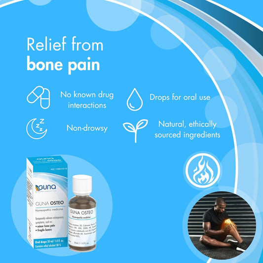 GUNA Osteo Homeopathic Support for Bone Health & Strength - 1 Ounce