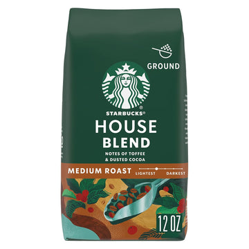 Starbucks Ground Coffee, Medium Roast Coffee, House Blend, 100% Arabica, 1 Bag (12 Oz)