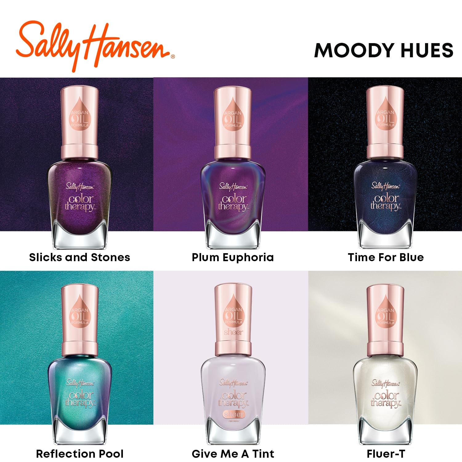 Sally Hansen Color Therapy Nail Polish, Fluer-t, Pack of 1 : Beauty & Personal Care